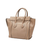 Celine Luggage Micro Shopper Beige Leather — view 2