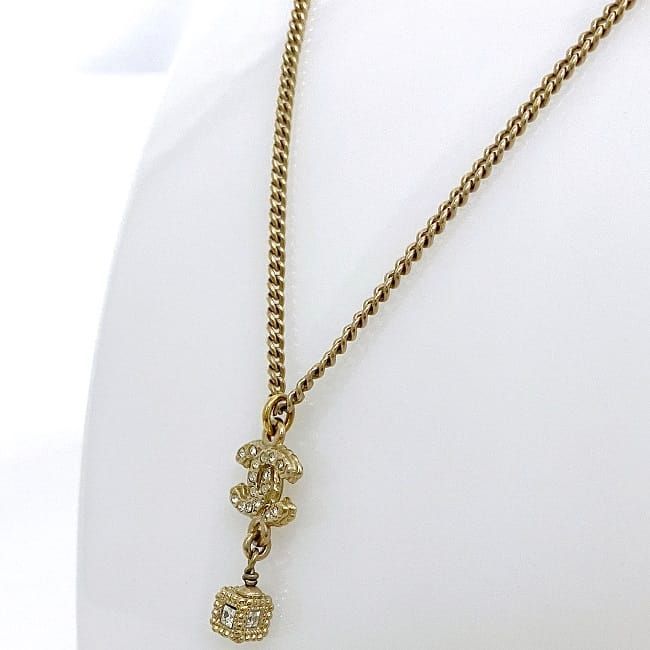 Chanel CC Long Necklace Gold Coco Mark GP A12 — view 4