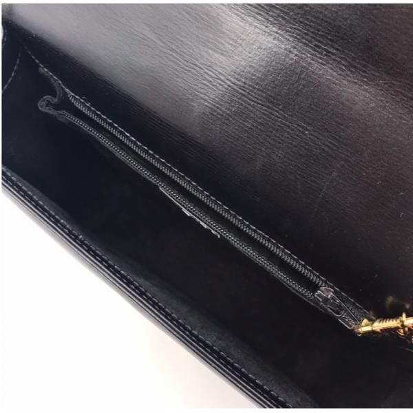 Gucci Leather Logo Shoulder Bag Black — view 8