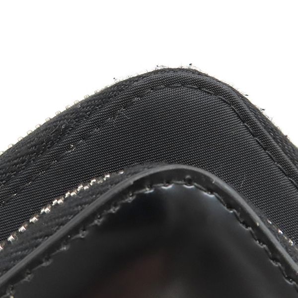 Prada Shoulder Bag Re-Nylon Smartphone Case Nylon Leather Black Silver Hardware — view 5