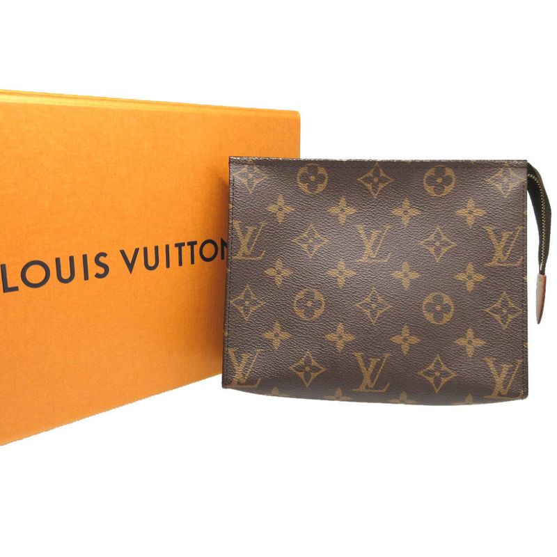 Louis Vuitton Monogram Poche Toilette 19 Brown Pouch 0581 — view 2