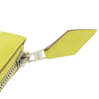Hermes Zip Tablet Vaux Epson Lime Engraved A Yellow Clutch Bag 0062 — view 6