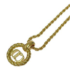 Christian Dior GP CD Logo Round Necklace Gold — view 6