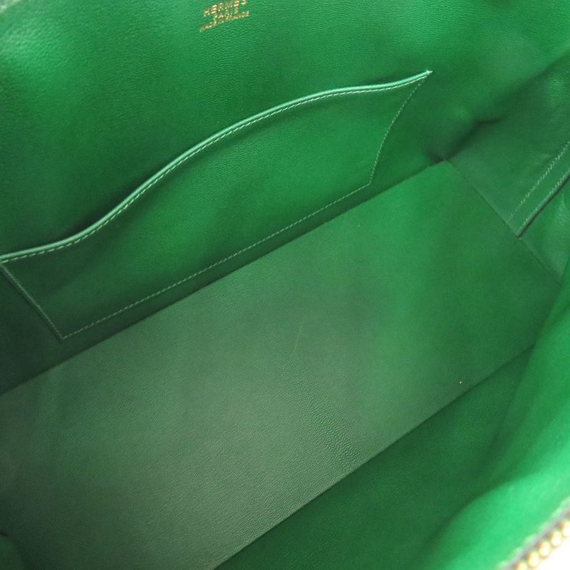 Hermes Macpherson Courchevel Vert Gold Hardware 2-Way Handbag Green — view 5