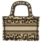 Christian Dior Book Tote Mini Leopard Canvas Beige Handbag 0760 — view 2