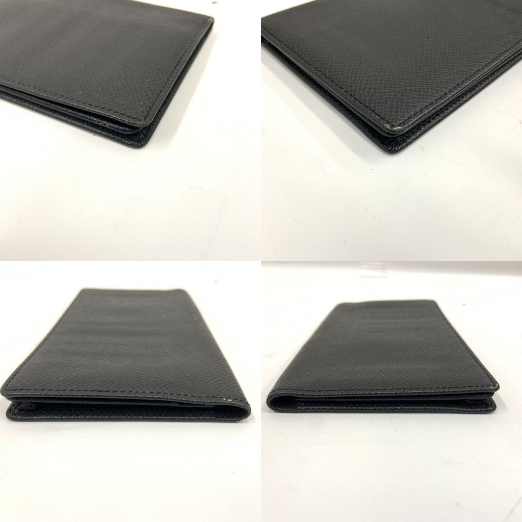 Louis Vuitton Taiga Card Holder Credit Bifold Long Wallet Black — view 4