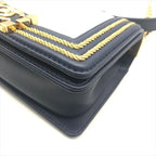 Chanel CC Logo Stitch Lambskin Bicolor Chain Shoulder Bag — view 5