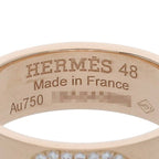 Hermes Hd'ancre 18K Pink Gold Diamond Ring 48 8 — view 4