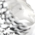 Gucci Lion Head Ring Accessory Colored Stone Silver Black 16 — view 8