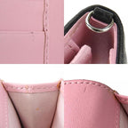 Christian Dior Card Case Cannage Leather Black Pink Business Holder Small — view 7
