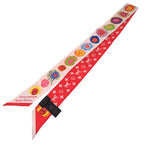 Louis Vuitton Yayoi Kusama YK Bandeau BB Face Silk White Red Scarf — view 3