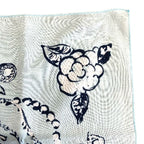 Chanel Scarf Handkerchief Bandana Camellia Logo Coco Mark Light Blue Black — view 2