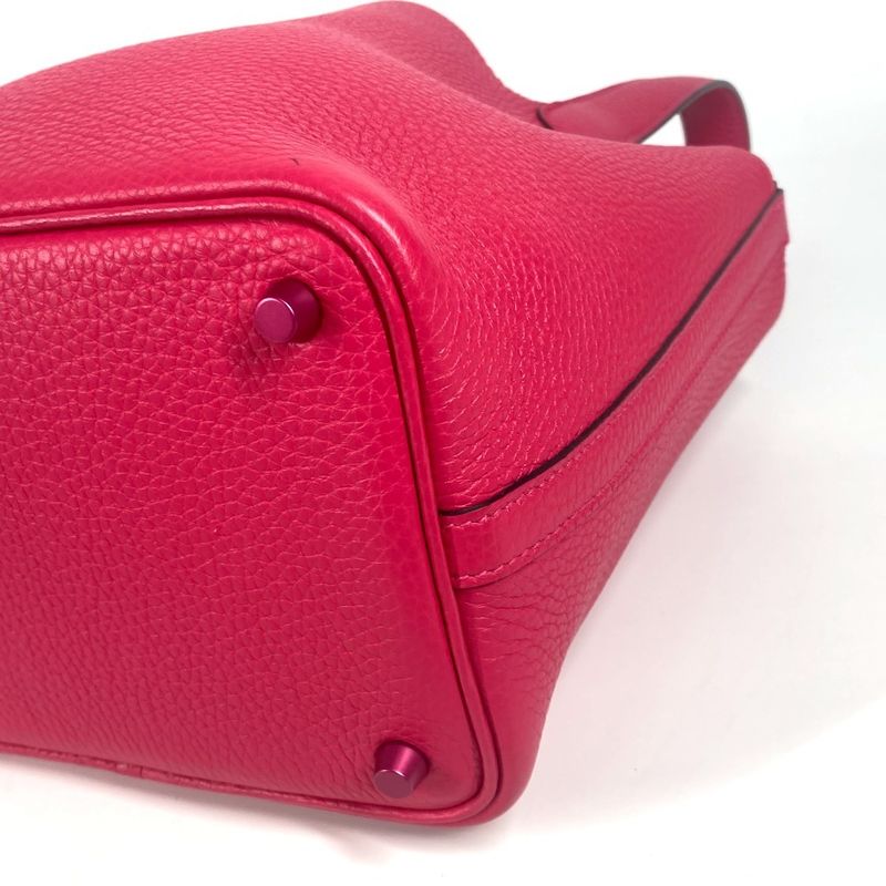 Hermes Handbag Picotin Lock PM 18 Taurillon Clemence Rose — view 7
