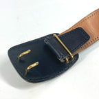 Hermes Belt Vintage Buckle Leather Black — view 7