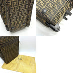 Fendi Carry-on Luggage Bag Zucca Pattern Canvas Brown Travel Suitcase — view 9