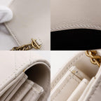 Gucci GG Marmont Chain Shoulder 2-Way Clutch Calf White — view 9