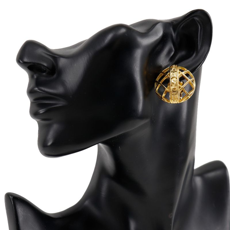 Chanel Logo Vintage Gold Plated 16.4 g Earrings — view 3