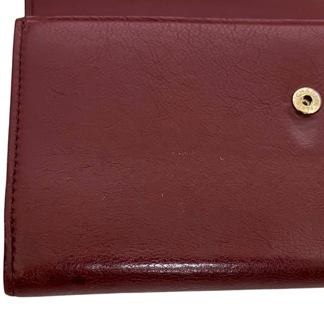Chanel Bifold Long Wallet Bordeaux Burgundy Coco Mark — view 9