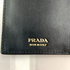 Prada Saffiano Triangle Logo Long Wallet 1 Mv025 Black — view 8