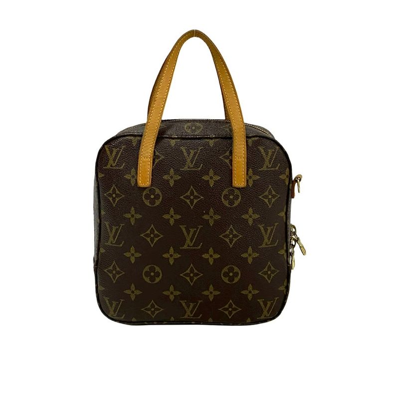 Louis Vuitton Vintage Spontini Monogram Leather 2-Way Shoulder Bag Handbag Brown