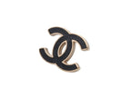 Chanel CC Logo Earrings Gold Black — view 3