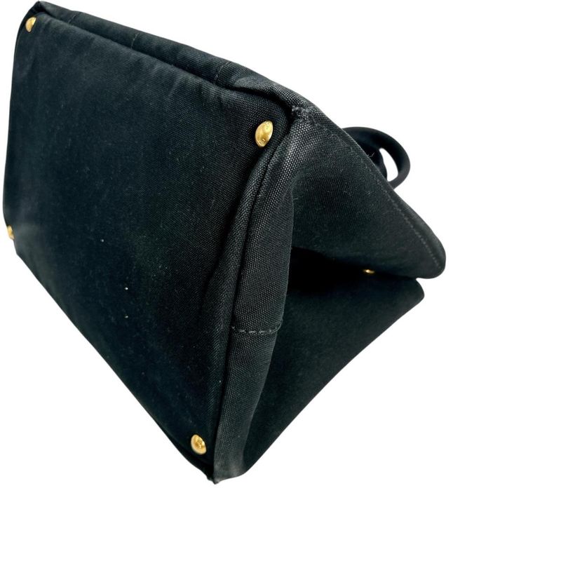 Prada Large Canapa GM Tote Bag Black — view 8