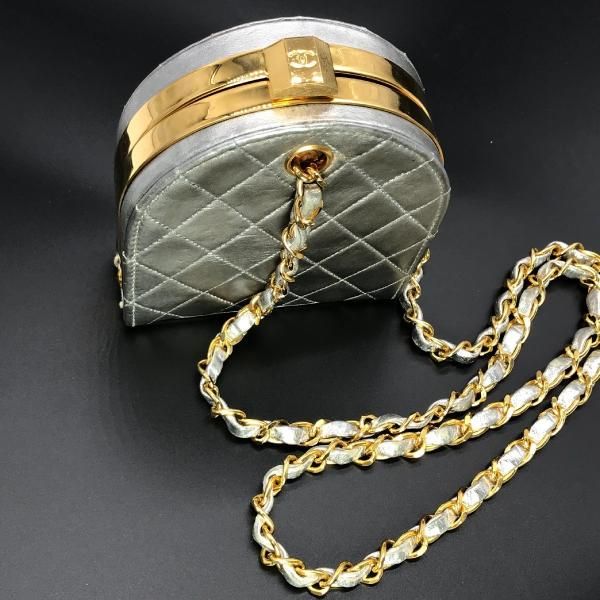 Chanel Pouch Chain Shoulder Bag Silver — view 8