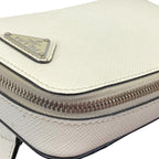 Prada 2 Vz039 Shoulder Bag Body Mini Triangle Logo Leather White — view 8