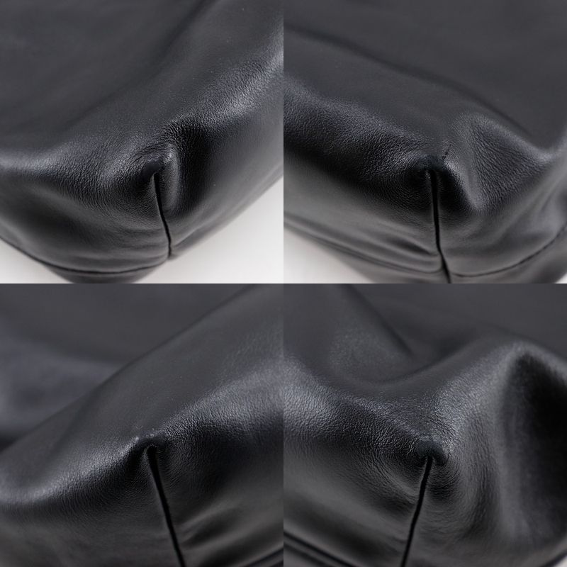 Prada Logo Ws7654 Leather Black Tote Bag — view 4