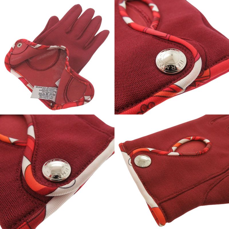 Hermes Selye Gloves Silk Cotton Dahl Cles Dd 0488 — view 9