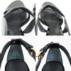 Louis Vuitton Sandals Pin Heel Black Gold Hardware Enamel — view 6