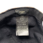 Fendi Hat FF Jacquard Baseball Cap Fxq768 A660 Logo Brown — view 9