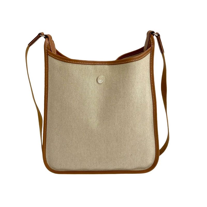 Hermes Vespa PM Toile Ash Buffalo Leather