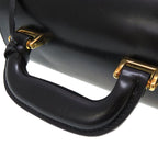 Gucci Lady Lock Leather Black Gold Hardware 000 01 0246 Vanity Bag Handbag — view 5