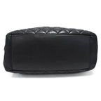 Chanel Gst Caviar Grand Shopping Tote Quilted Shoulder Bag Black Chain — view 7