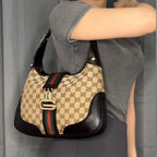 Gucci GG Jackie Sherry Web Canvas Shoulder Bag Charm Ophidia — view 5