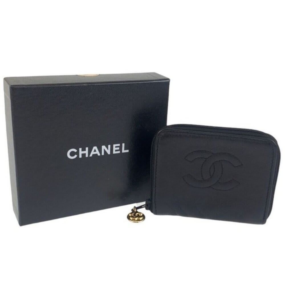 Chanel CC Vintage Caviar Timeless Coin Purse Pouch Key Chain Charm Bag — view 2