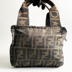 Fendi FF Vintage Zucca Canvas Mini Bag Small Handbag Tan Brown Y2 — view 4