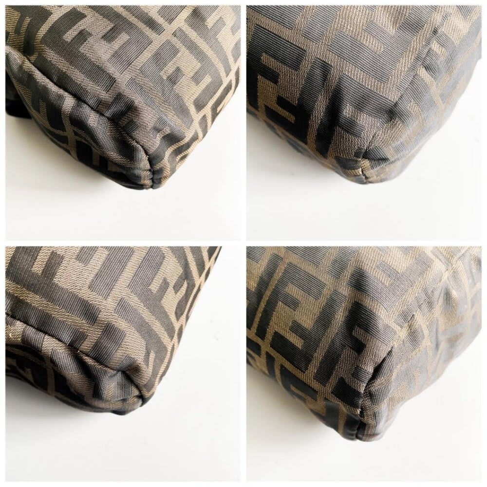 Fendi FF Vintage Zucca Canvas Mini Bag Small Handbag Tan Brown Y2 — view 7