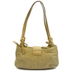 Fendi Mamma Zucca Baguette Pouch Tan Beige Flap Bag Purse — view 5