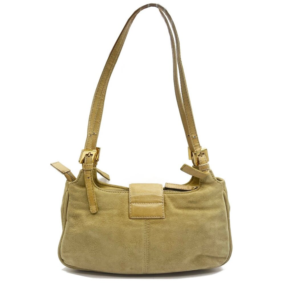 Fendi Mamma Zucca Baguette Pouch Tan Beige Flap Bag Purse — view 5