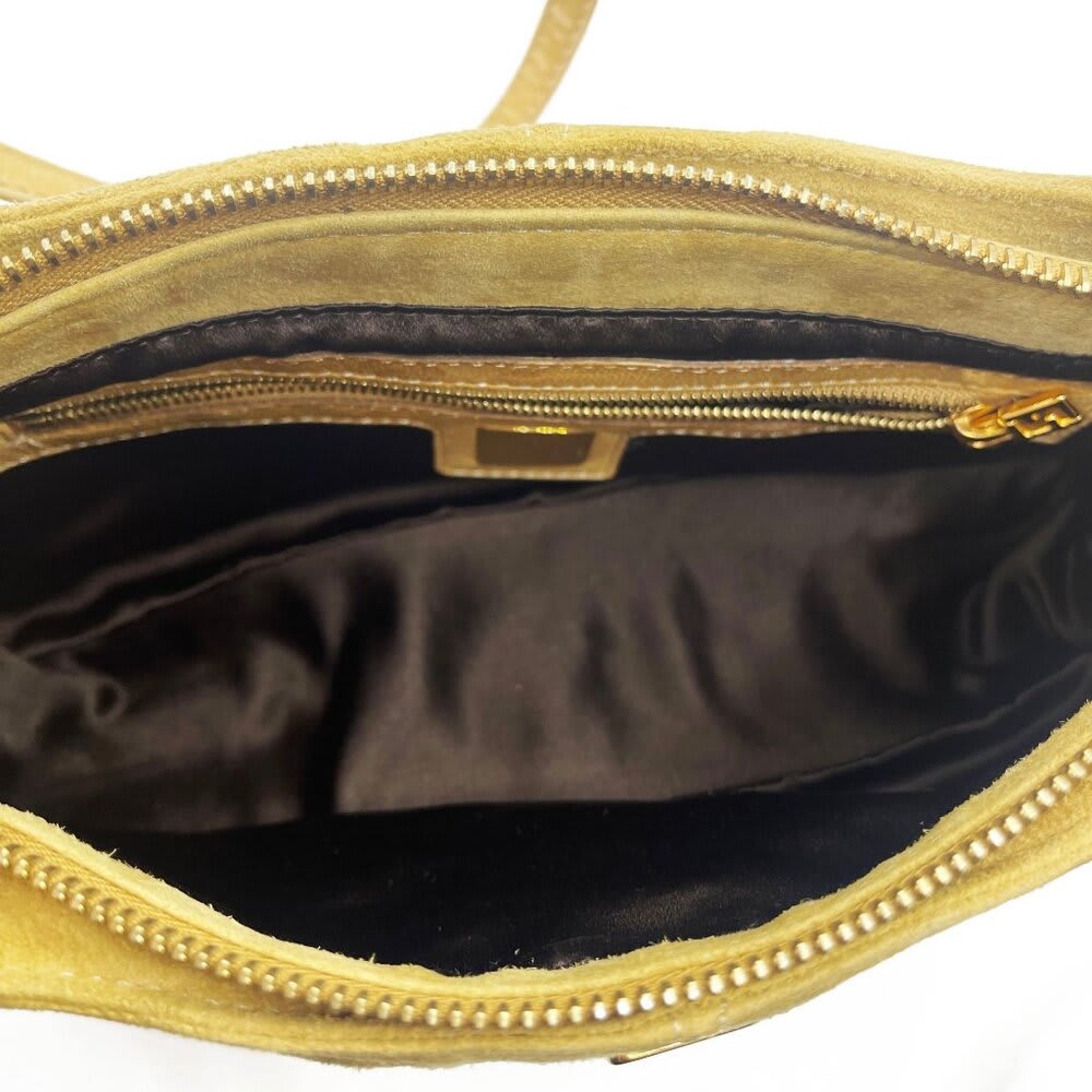 Fendi Mamma Zucca Baguette Pouch Tan Beige Flap Bag Purse — view 9