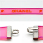 Chanel CC Logo 01 P Rubber Bracelet Pink Orange Jelly Bangle Cambon — view 6