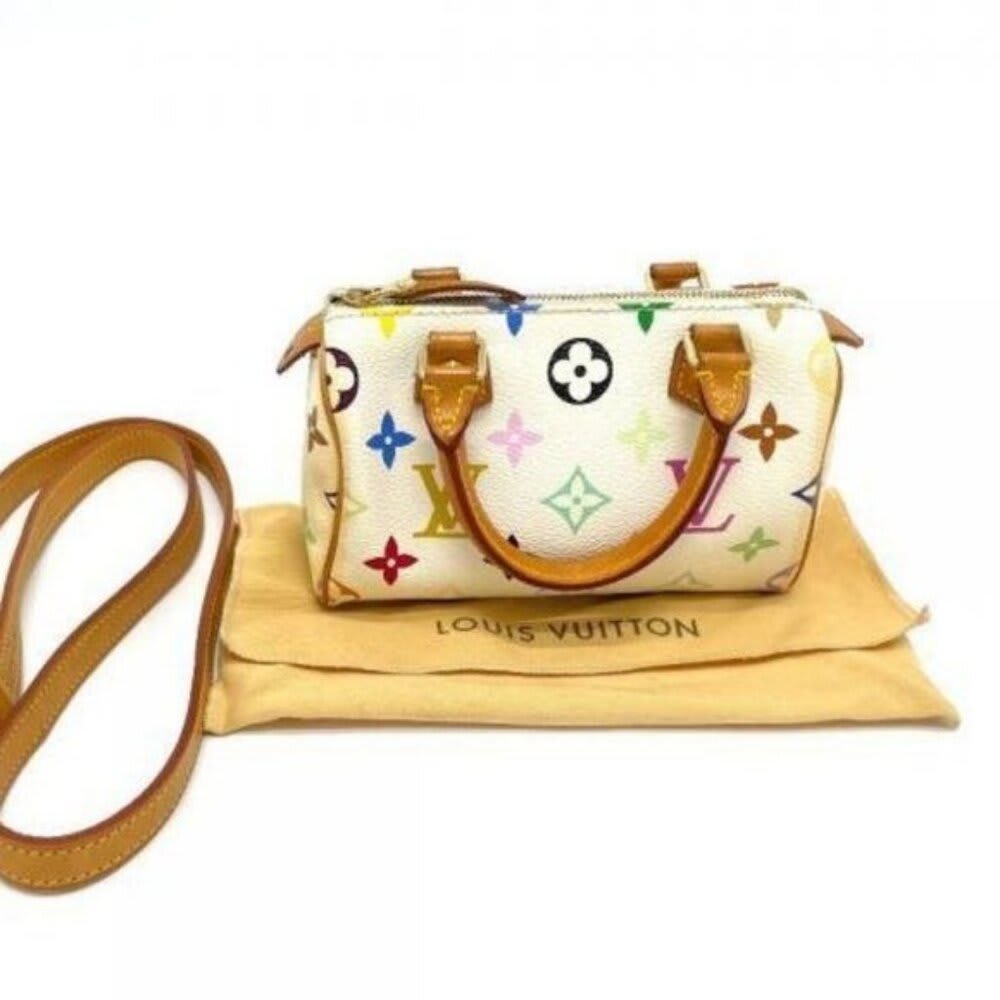 Louis Vuitton Mini Nano Speedy Monogram Multicolor Sac Bag HL White — view 3