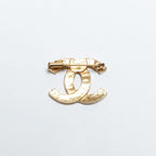 Chanel Brooch CC Vintage Gold Pin Rhinestone Crystal — view 9