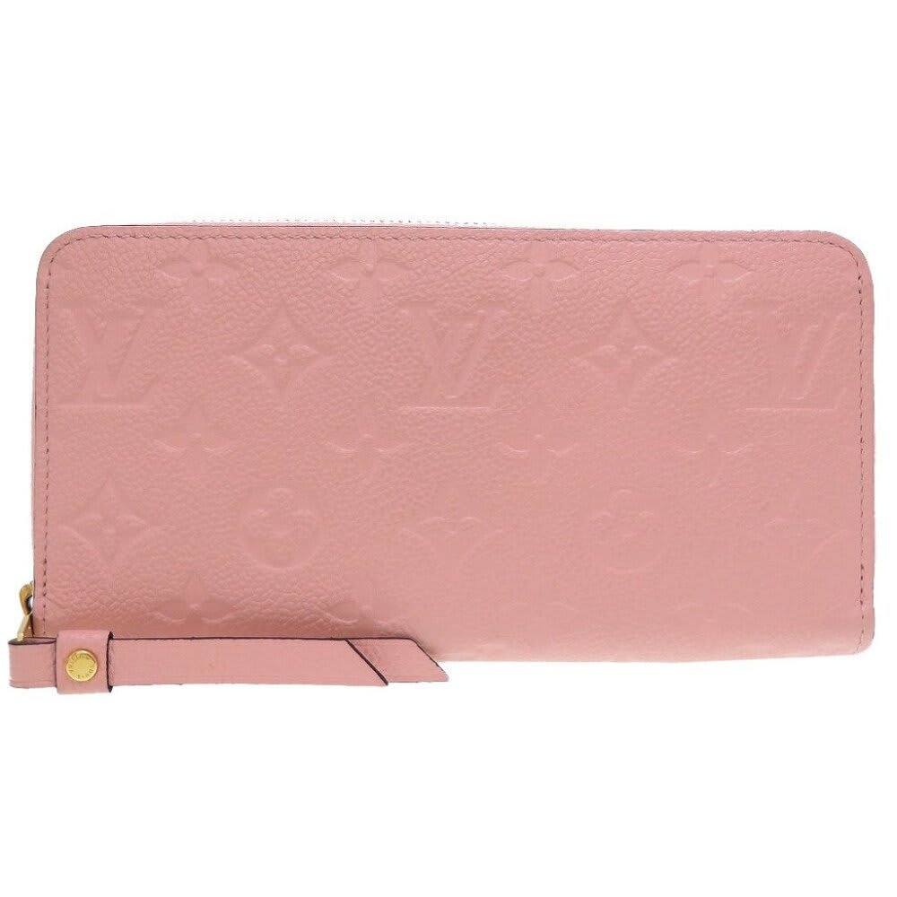 Louis Vuitton Monogram Empreinte Leather Zippy Long Wallet Rose Poudre Pink — view 3