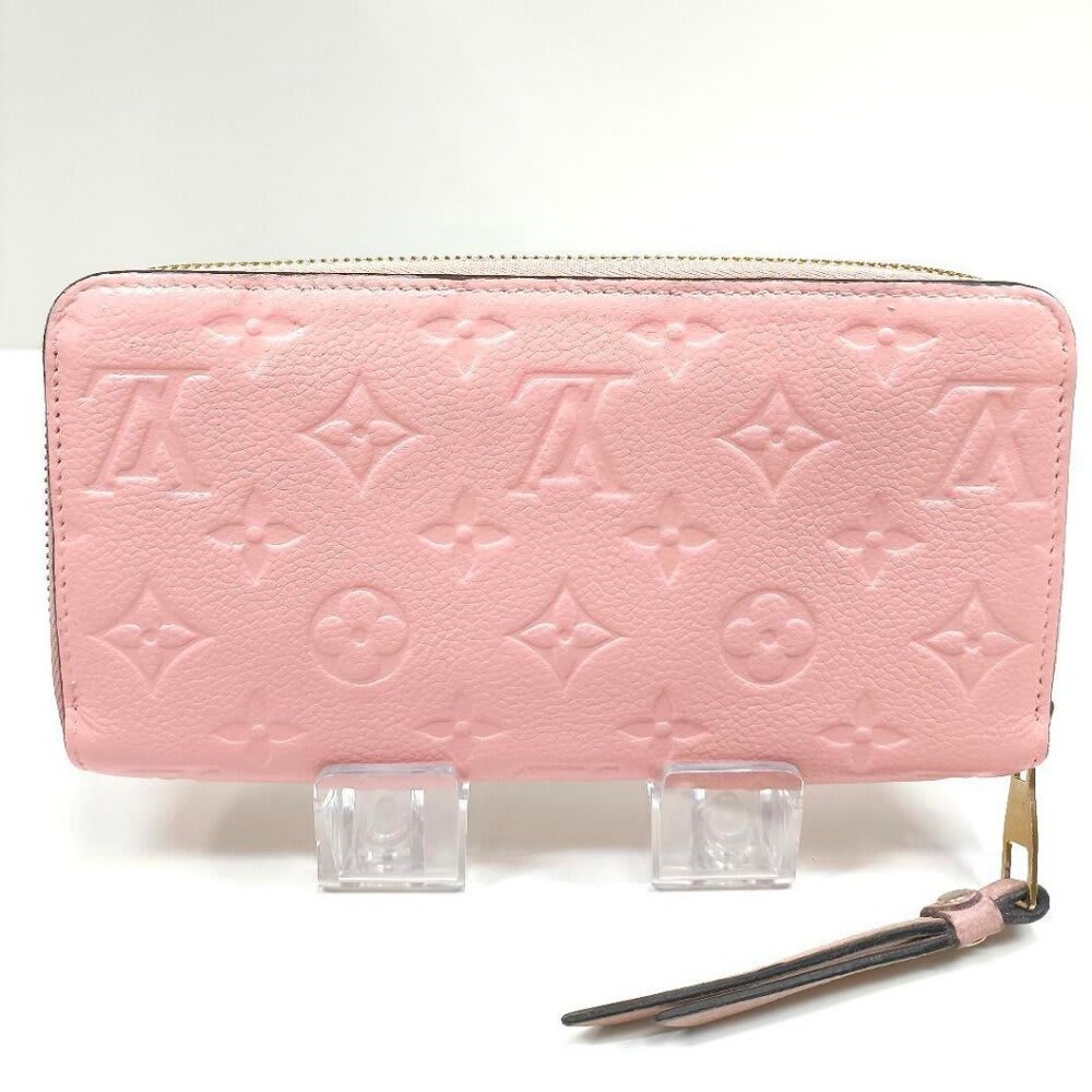 Louis Vuitton Monogram Empreinte Leather Zippy Long Wallet Rose Poudre Pink — view 6