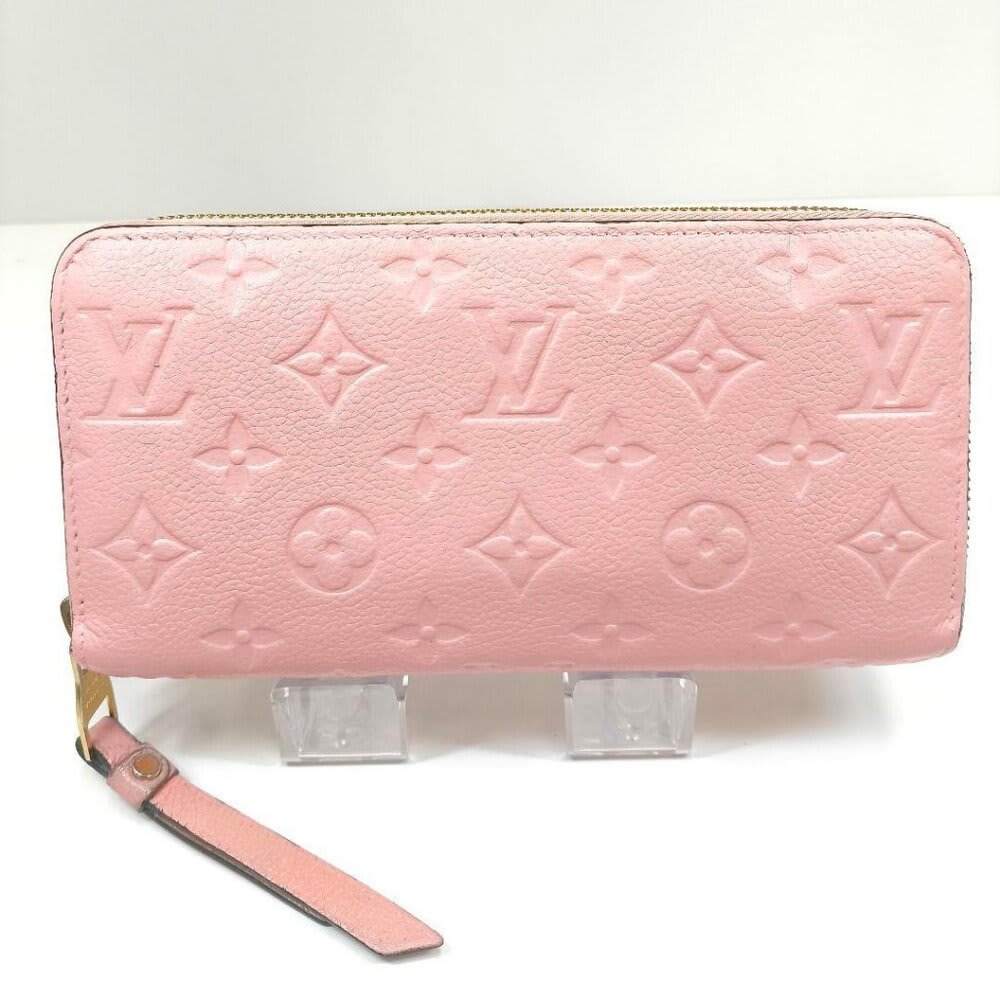 Louis Vuitton Monogram Empreinte Leather Zippy Long Wallet Rose Poudre Pink — view 5