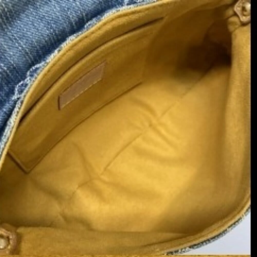 Louis Vuitton Denim Mini Pleaty Vintage Pouch Pochette Bag Monogram — view 9