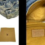 Louis Vuitton Denim Mini Pleaty Vintage Pouch Pochette Bag Monogram — view 8